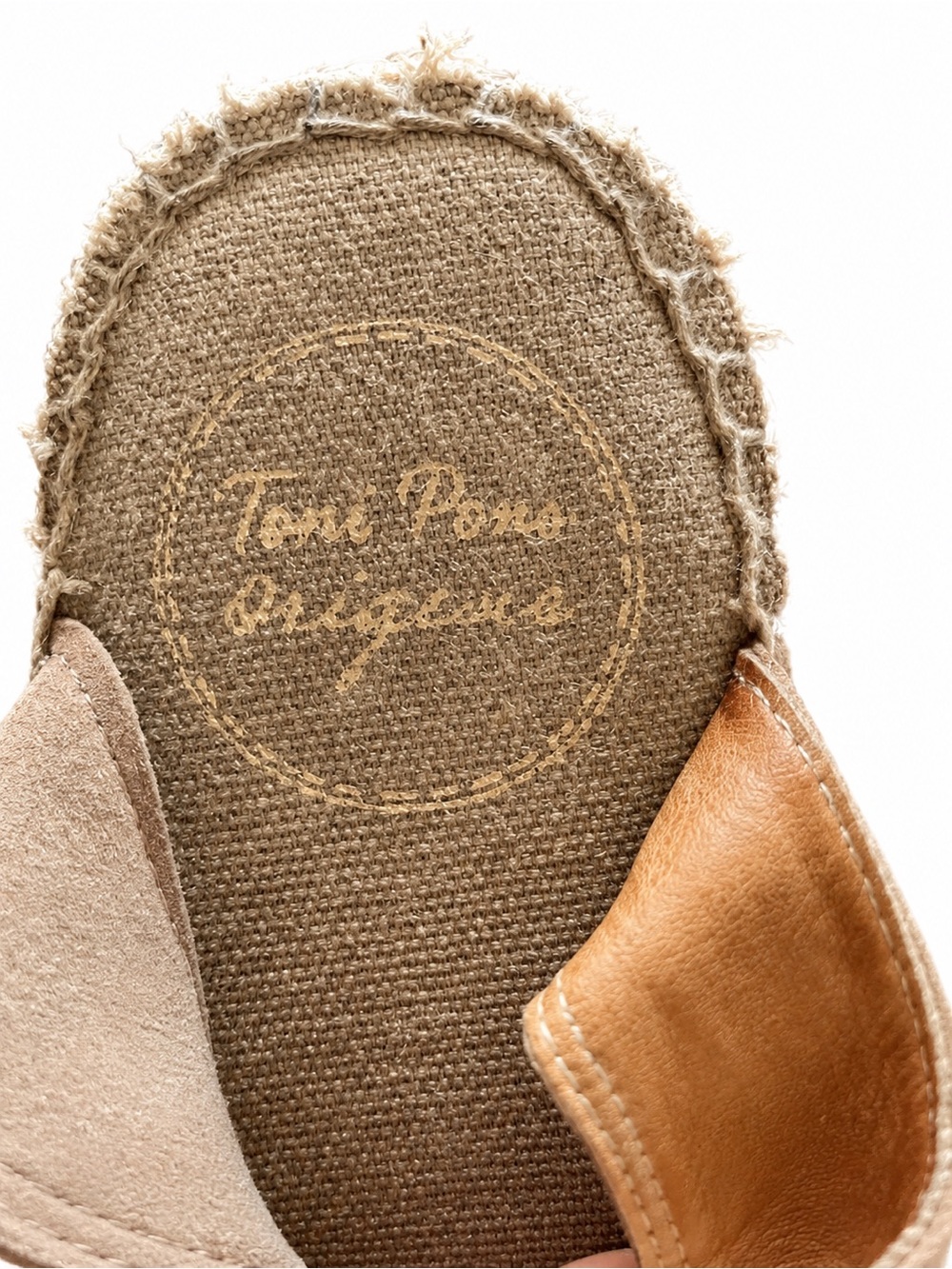Toni Pons Taupe Suede Espadrille Sandals Size 38 (US 7-7.5) Made in Spain - Picture 2 of 8